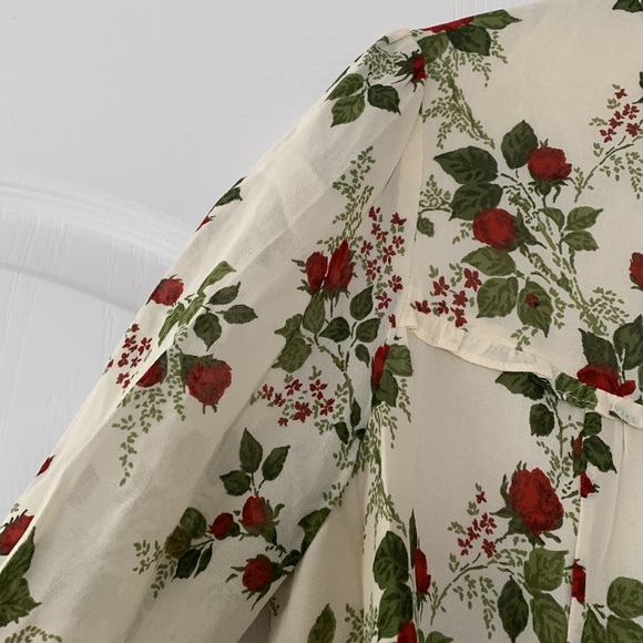 NWOT rose-print Reformation minidress - Picture 3 of 9